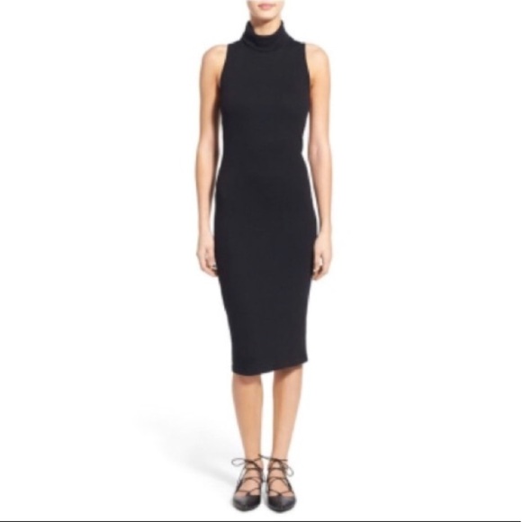 Cameo Black pyramids Scuba body con Midi Dress sz Small